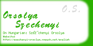 orsolya szechenyi business card